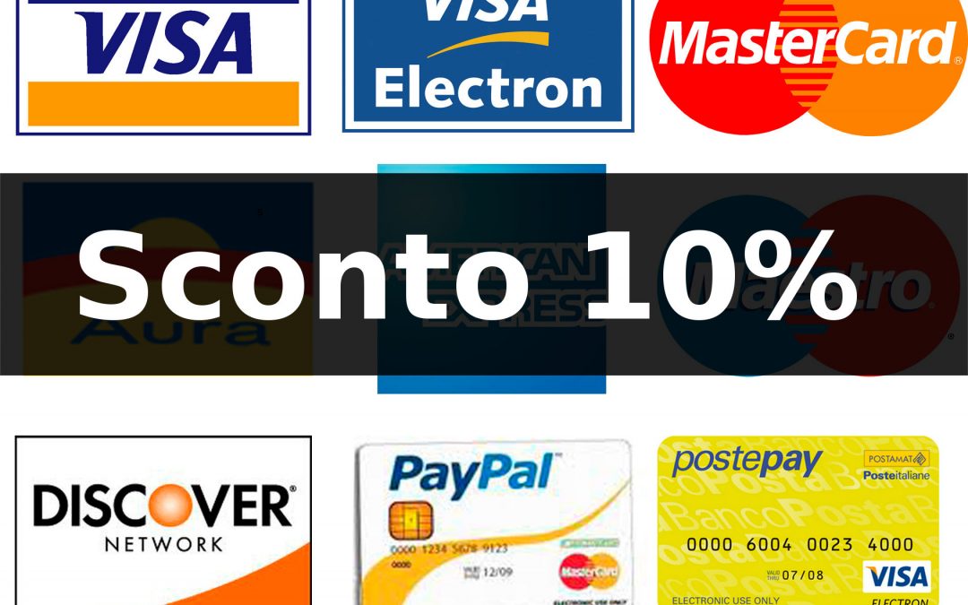 Paga subito con carta di credito sconto -10%